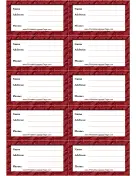 Red Leather Luggage Tag luggage tag